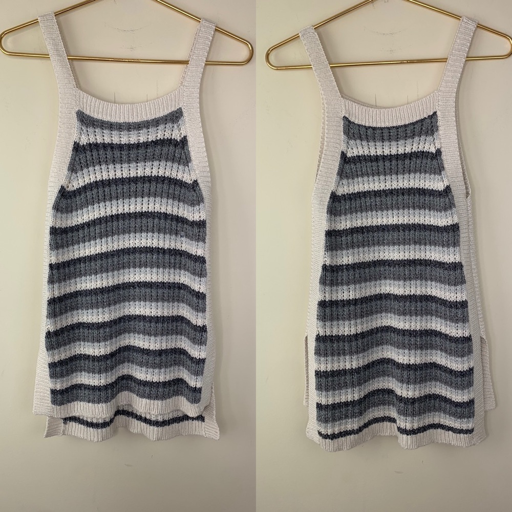 AEO Striped sweater tank top, M